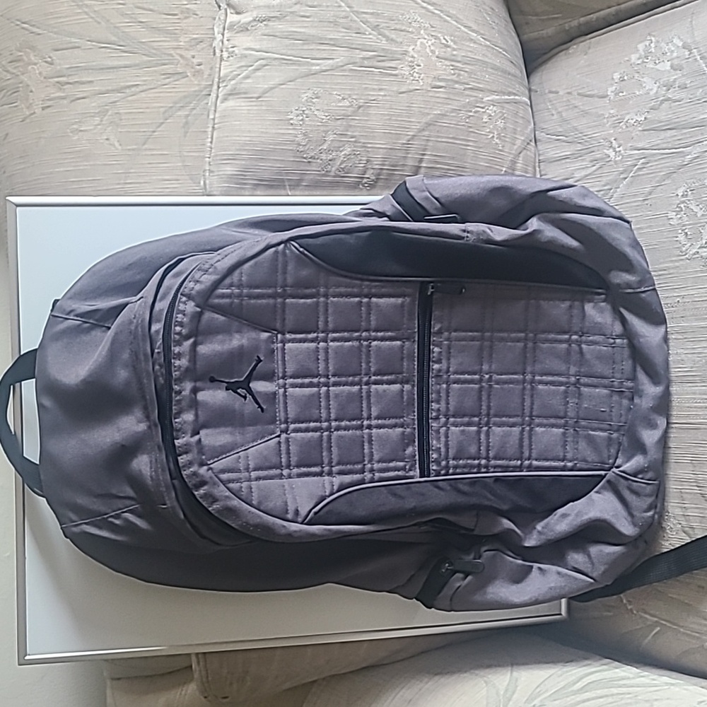 Nike Air Jordan Jumpman Backpack, Laptop, phone & Side Pockets, Light Graphite